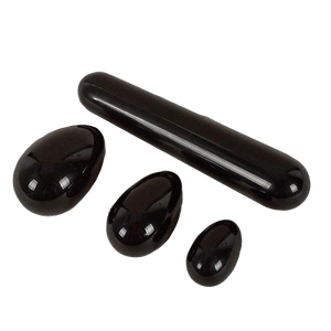 Sultry Goddess Black Yoni Eggs with Wand Set