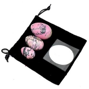 Pink and Black Rhondonite Yoni Egg
