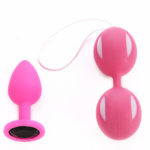 2-in-1 Lady Fitness Ball and Tushie Plug Set